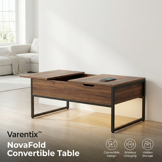 Varentix™ NovaFold Convertible Coffee & Work Table